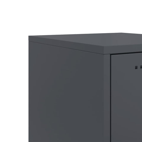 vidaXL Bedside Cabinet Anthracite 36x39x43.5 cm Steel