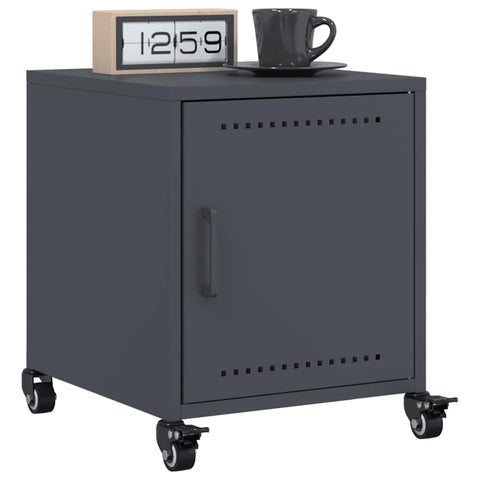 vidaXL Bedside Cabinets 2 pcs Anthracite 36x39x43.5 cm Steel