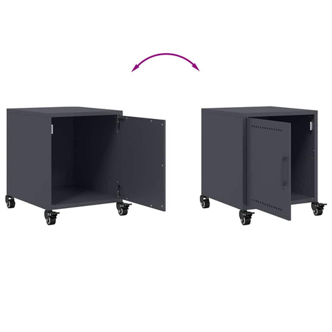 vidaXL Bedside Cabinets 2 pcs Anthracite 36x39x43.5 cm Steel