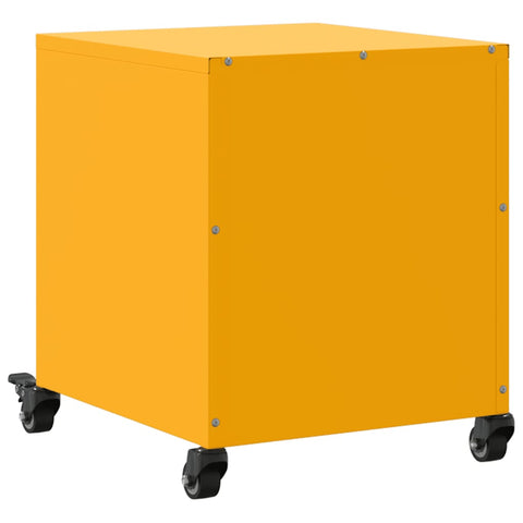 vidaXL Bedside Cabinet Mustard Yellow 36x39x43.5 cm Steel