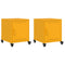 vidaXL Bedside Cabinets 2 pcs Mustard Yellow 36x39x43.5 cm Steel