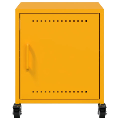 vidaXL Bedside Cabinets 2 pcs Mustard Yellow 36x39x43.5 cm Steel