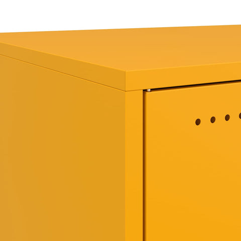 vidaXL Bedside Cabinets 2 pcs Mustard Yellow 36x39x43.5 cm Steel