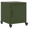 vidaXL Bedside Cabinet Olive Green 36x39x43.5 cm Steel
