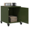 vidaXL Bedside Cabinet Olive Green 36x39x43.5 cm Steel