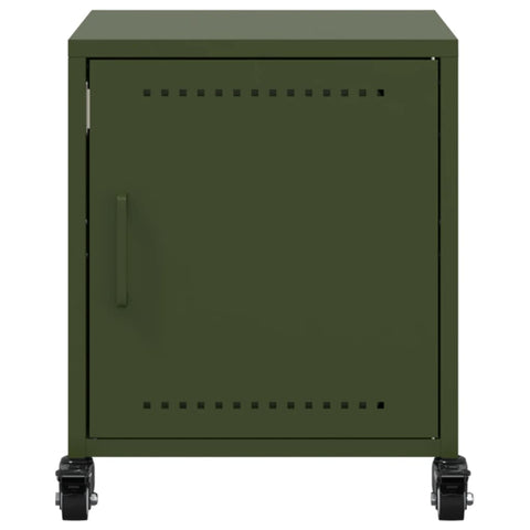 vidaXL Bedside Cabinet Olive Green 36x39x43.5 cm Steel