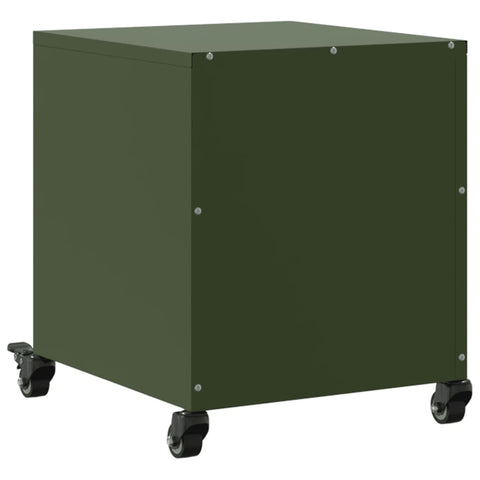 vidaXL Bedside Cabinet Olive Green 36x39x43.5 cm Steel