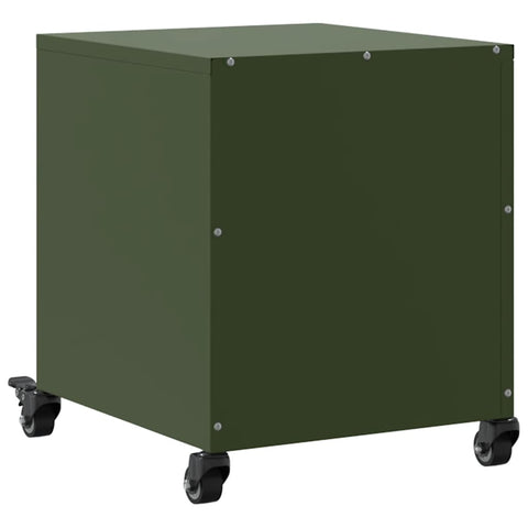 vidaXL Bedside Cabinets 2 pcs Olive Green 36x39x43.5 cm Steel
