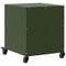 vidaXL Bedside Cabinets 2 pcs Olive Green 36x39x43.5 cm Steel