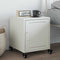vidaXL Bedside Cabinet White 36x39x43.5 cm Steel