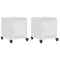 vidaXL Bedside Cabinets 2 pcs White 36x39x43.5 cm Steel