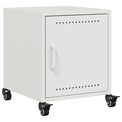 vidaXL Bedside Cabinets 2 pcs White 36x39x43.5 cm Steel