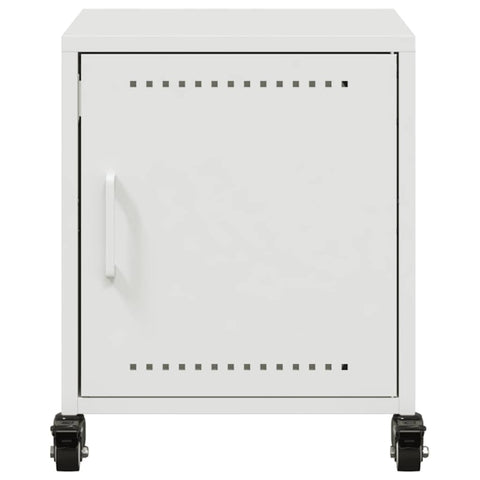 vidaXL Bedside Cabinets 2 pcs White 36x39x43.5 cm Steel