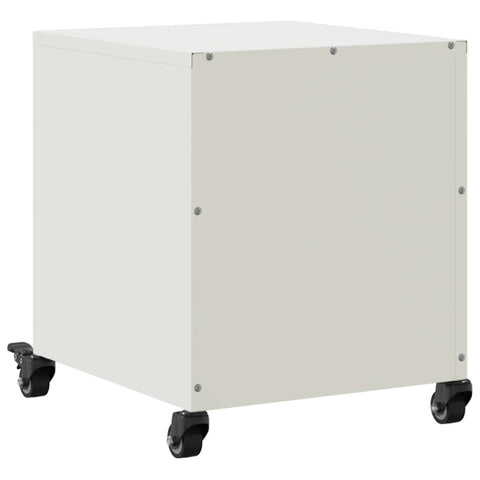 vidaXL Bedside Cabinets 2 pcs White 36x39x43.5 cm Steel