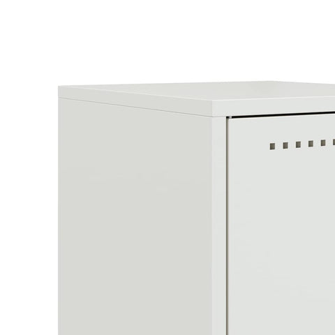 vidaXL Bedside Cabinets 2 pcs White 36x39x43.5 cm Steel