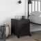 vidaXL Bedside Cabinet Black 36x39x43.5 cm Steel