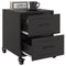 vidaXL Bedside Cabinet Black 36x39x43.5 cm Steel