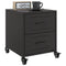 vidaXL Bedside Cabinet Black 36x39x43.5 cm Steel