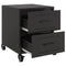 vidaXL Bedside Cabinet Black 36x39x43.5 cm Steel