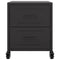 vidaXL Bedside Cabinets 2 pcs Black 36x39x43.5 cm Steel