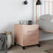 vidaXL Bedside Cabinet Pink 36x39x43.5 cm Steel