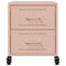 vidaXL Bedside Cabinet Pink 36x39x43.5 cm Steel