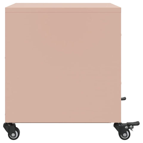 vidaXL Bedside Cabinet Pink 36x39x43.5 cm Steel