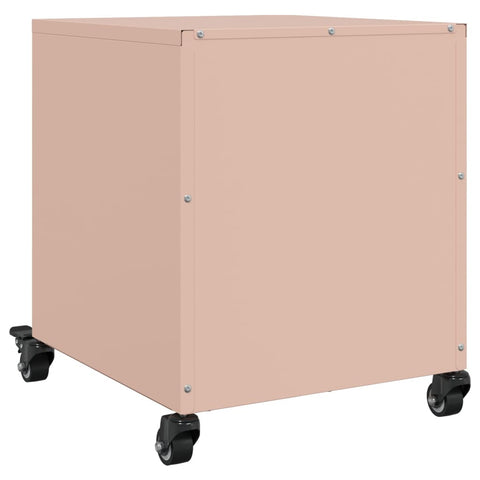 vidaXL Bedside Cabinet Pink 36x39x43.5 cm Steel