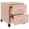 vidaXL Bedside Cabinet Pink 36x39x43.5 cm Steel