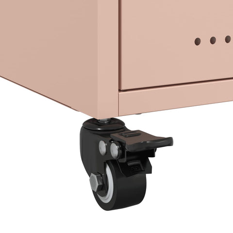 vidaXL Bedside Cabinet Pink 36x39x43.5 cm Steel