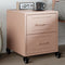 vidaXL Bedside Cabinet Pink 36x39x43.5 cm Steel