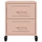 vidaXL Bedside Cabinets 2 pcs Pink 36x39x43.5 cm Steel
