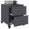 vidaXL Bedside Cabinet Anthracite 36x39x43.5 cm Steel