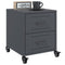 vidaXL Bedside Cabinet Anthracite 36x39x43.5 cm Steel