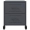 vidaXL Bedside Cabinet Anthracite 36x39x43.5 cm Steel