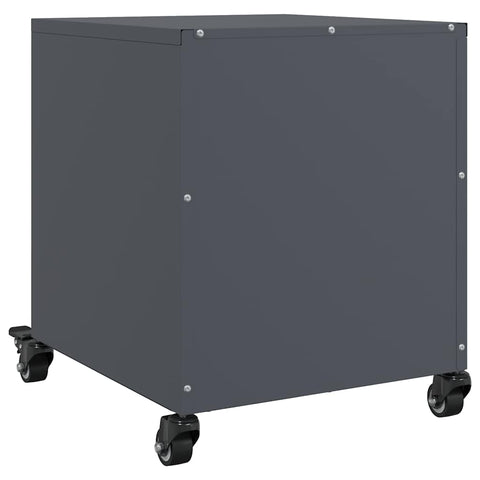 vidaXL Bedside Cabinet Anthracite 36x39x43.5 cm Steel