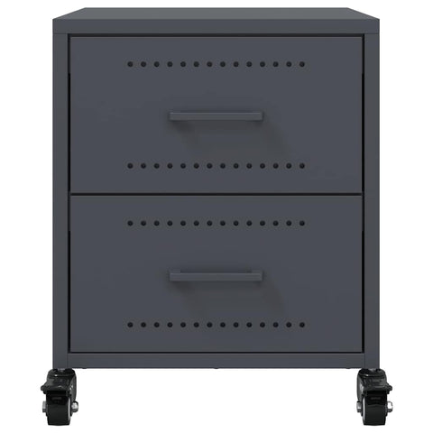 vidaXL Bedside Cabinets 2 pcs Anthracite 36x39x43.5 cm Steel