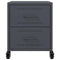 vidaXL Bedside Cabinets 2 pcs Anthracite 36x39x43.5 cm Steel