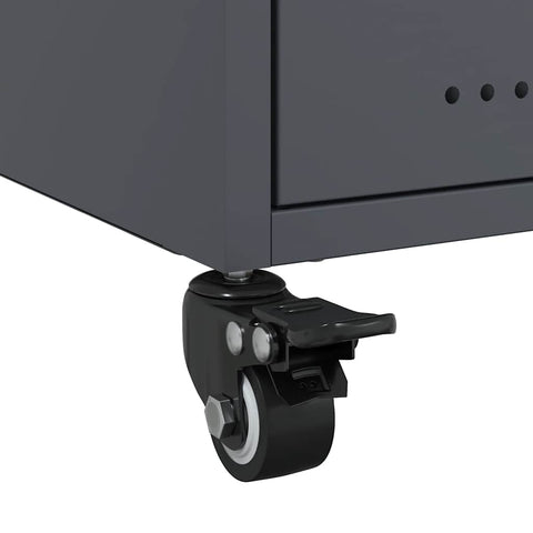 vidaXL Bedside Cabinets 2 pcs Anthracite 36x39x43.5 cm Steel