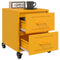 vidaXL Bedside Cabinet Mustard Yellow 36x39x43.5 cm Steel
