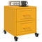 vidaXL Bedside Cabinet Mustard Yellow 36x39x43.5 cm Steel