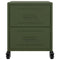 vidaXL Bedside Cabinets 2 pcs Olive Green 36x39x43.5 cm Steel