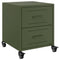 vidaXL Bedside Cabinets 2 pcs Olive Green 36x39x43.5 cm Steel