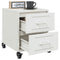 vidaXL Bedside Cabinet White 36x39x43.5 cm Steel