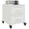 vidaXL Bedside Cabinet White 36x39x43.5 cm Steel