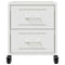 vidaXL Bedside Cabinet White 36x39x43.5 cm Steel