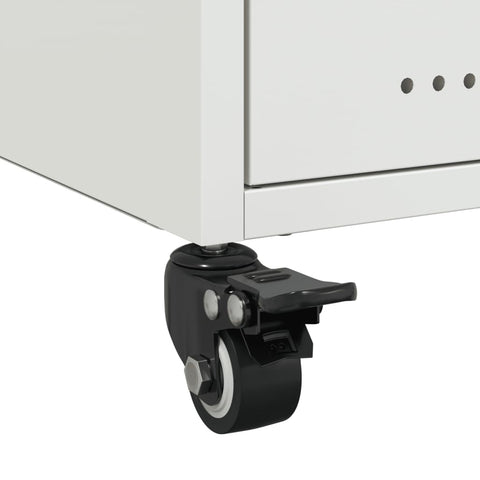 vidaXL Bedside Cabinet White 36x39x43.5 cm Steel