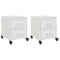 vidaXL Bedside Cabinets 2 pcs White 36x39x43.5 cm Steel
