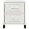 vidaXL Bedside Cabinets 2 pcs White 36x39x43.5 cm Steel