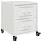 vidaXL Bedside Cabinets 2 pcs White 36x39x43.5 cm Steel